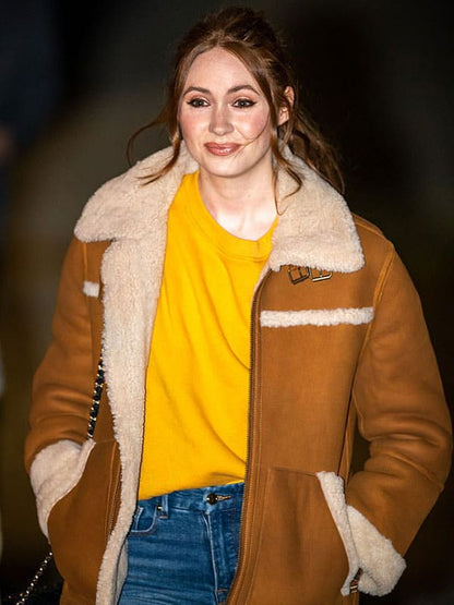 Karen Gillan Suede Leather Jacket