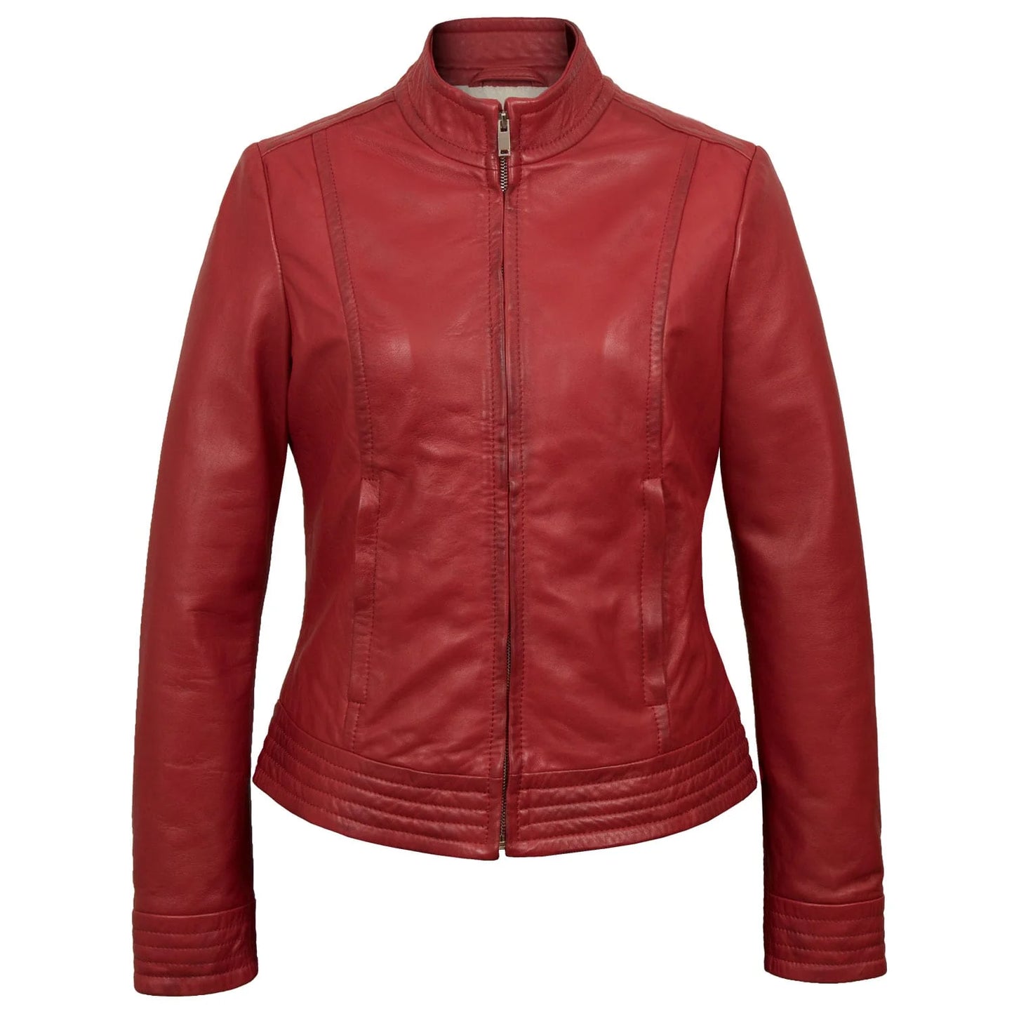 Women Biker Jacket, Leather Jacket Red