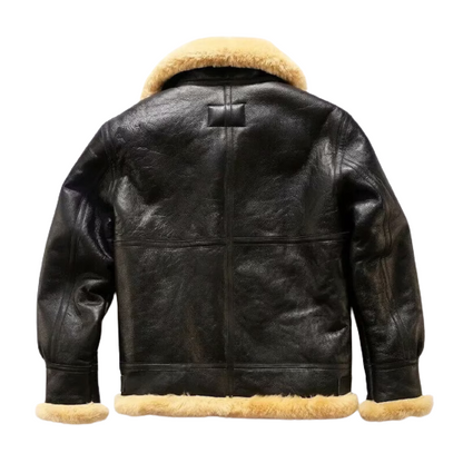 Flight-Pilot-Black-Leather-Shearling-Jacket-Sale