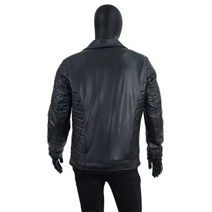 Halloween Jacket - Seth Rollins Black Fur Leather Jacket