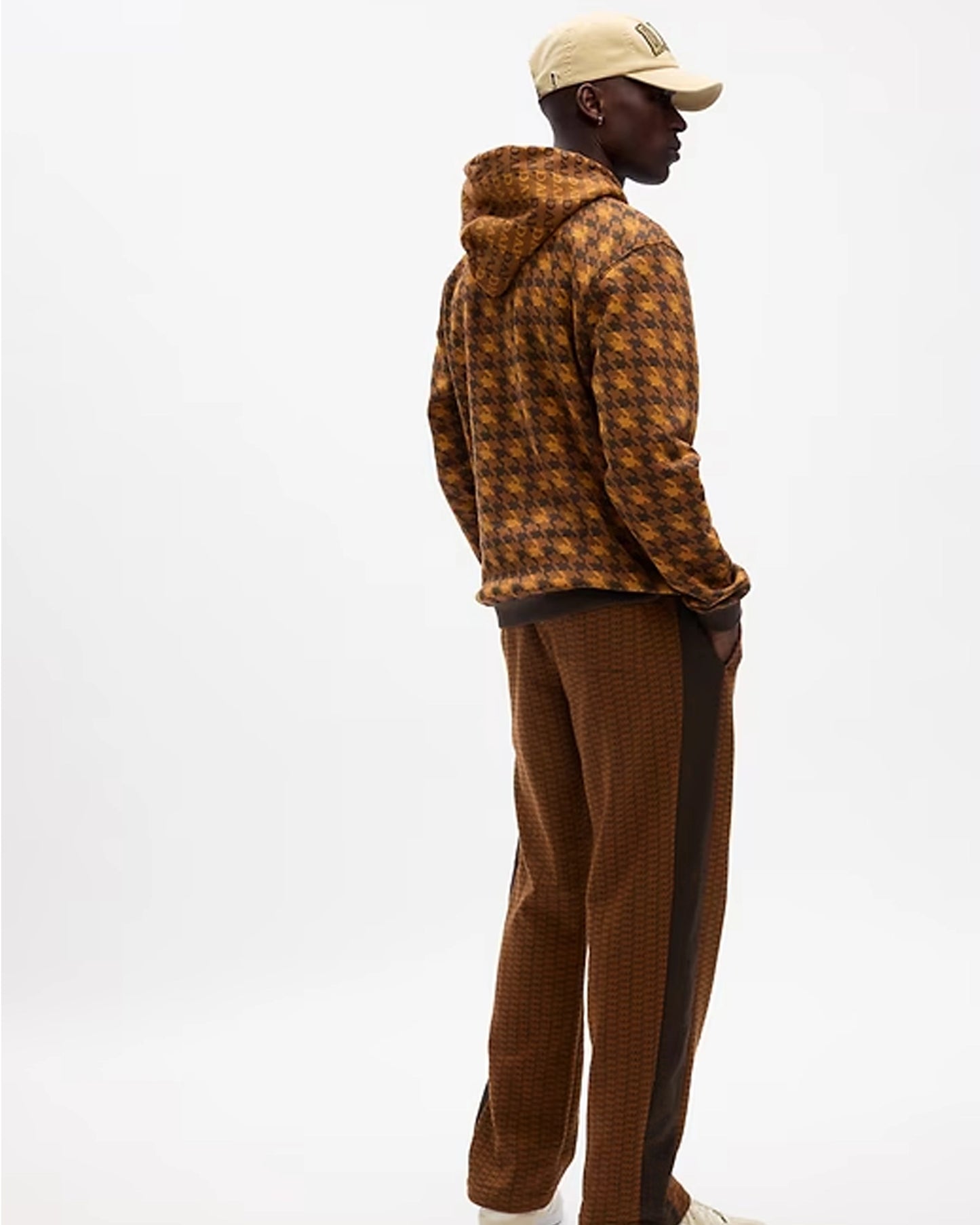 GAP-X-DAP-Logo-Brown-houndstooth-Hoodie