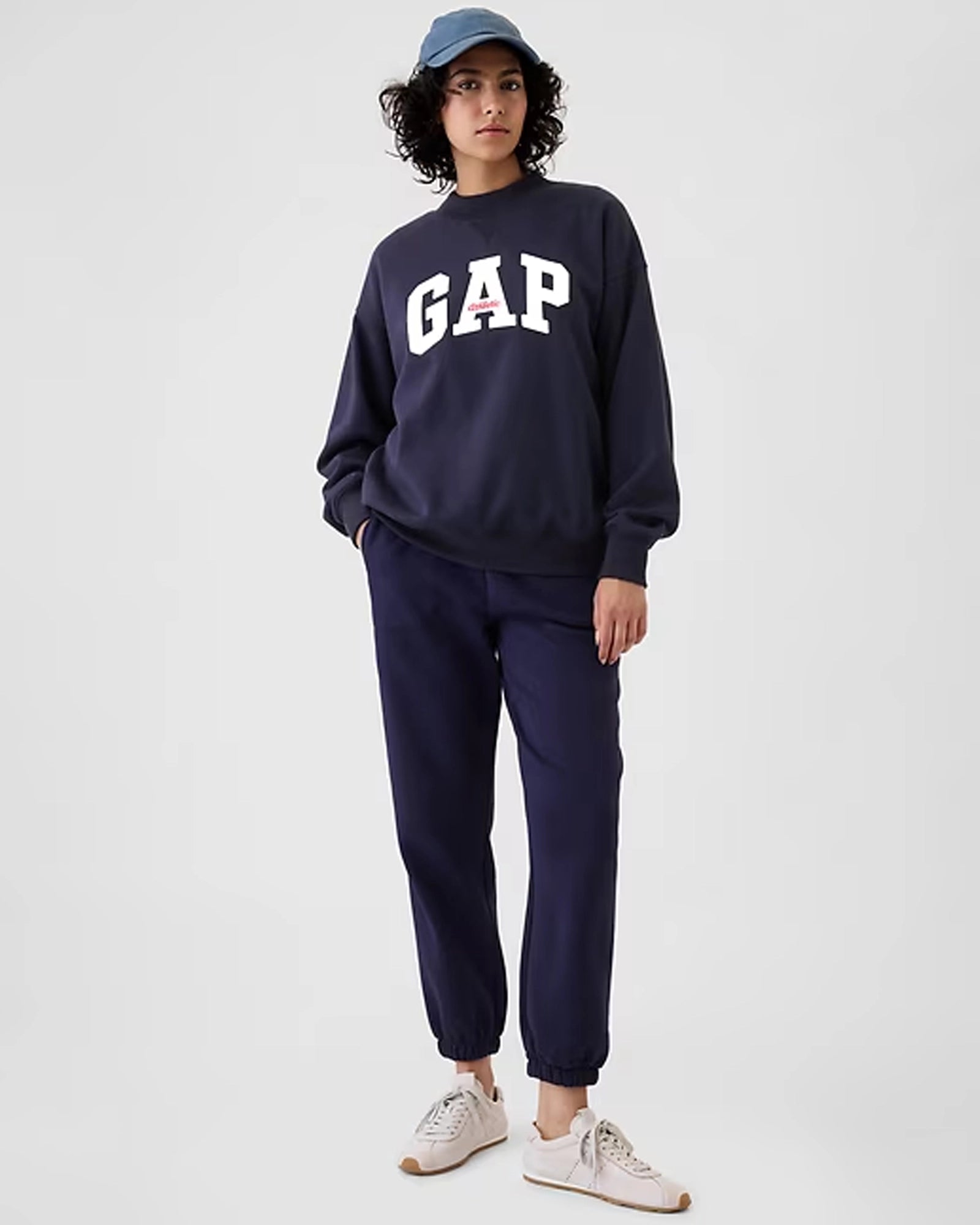 Gap-Mock-Neck-Blue-Sweatshirt
