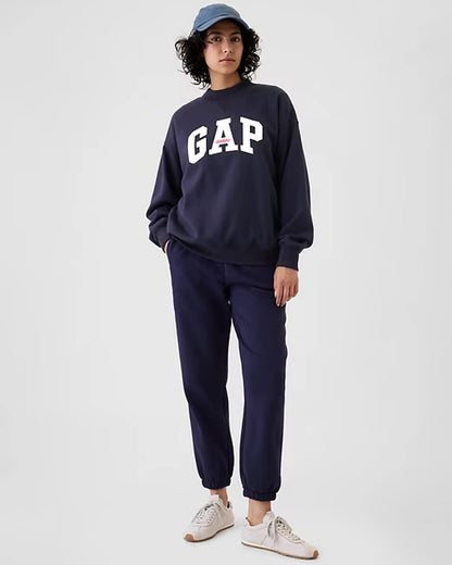 Gap-Mock-Neck-Blue-Sweatshirt