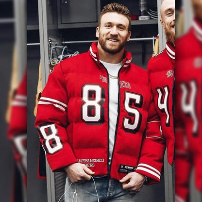 George Kittle 49ers Off Season Puffer Jacket