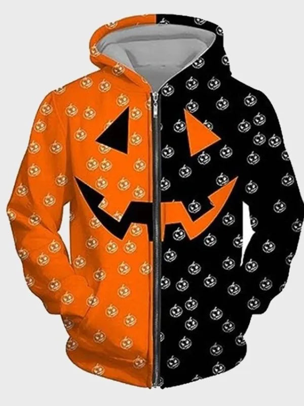 Orange and Black Pumpkin Tracksuit