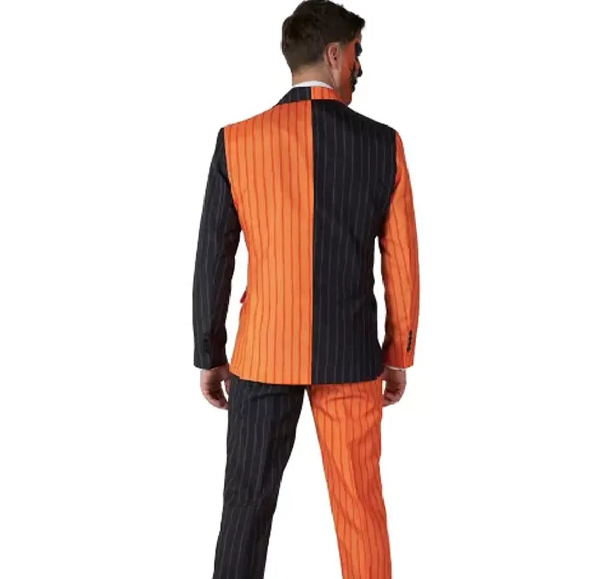 Halloween Adult Pinstripe Jack-O-Lantern Party Suit