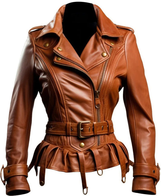 Halloween Jacket - Asymmetrical Leather Jacket