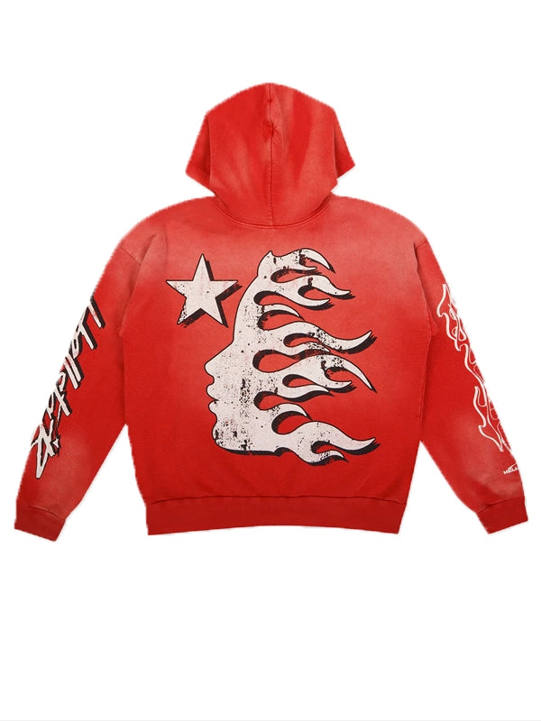 Hellstar Red Hoodie Pullover Back