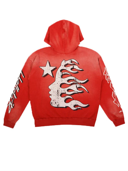 Hellstar Red Hoodie Pullover Back