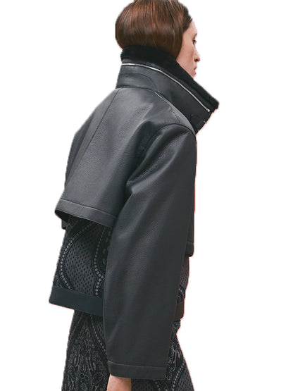 Hermès Leather Bomber Jacket Back