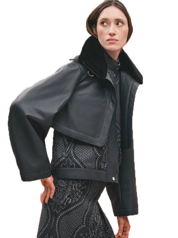 Hermès Leather Bomber Jacket Women