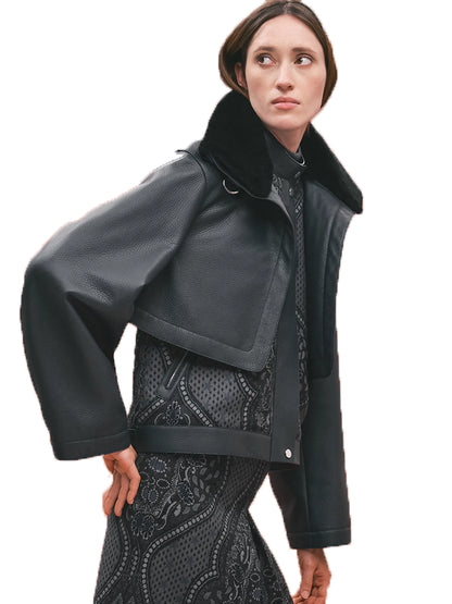 Hermès Leather Bomber Jacket Women