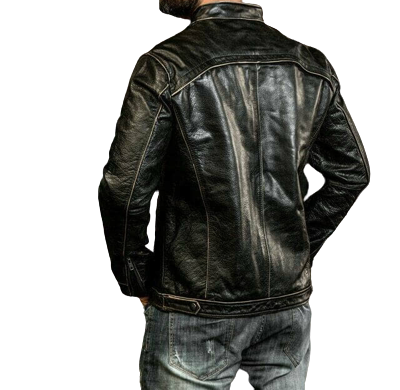 Hudson Black Leather Biker Jacket Buy