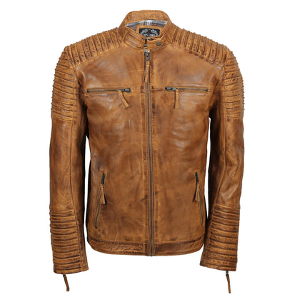 Men's Fraser Racer Biker Leather Jacket