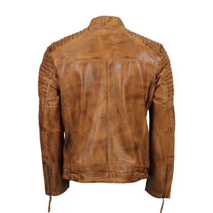 Men's Fraser Racer Biker Leather Jacket