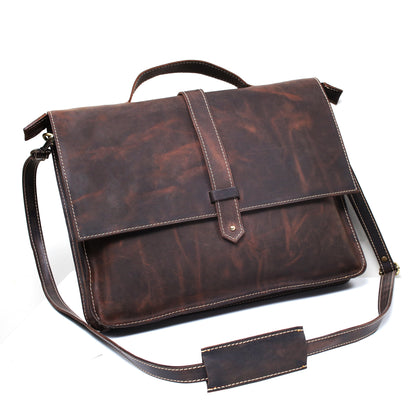 CORPORATE PURE LEATHER VINTAGE BROWN BAG