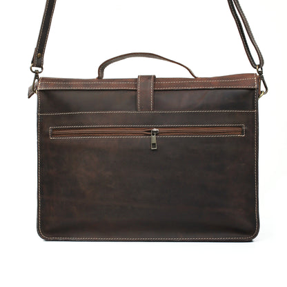 CORPORATE PURE LEATHER VINTAGE BROWN BAG