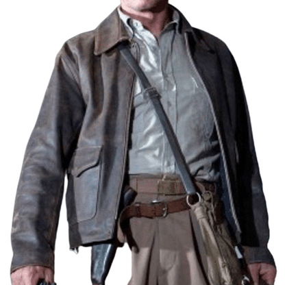 Halloween Jacket - Men's Jones Brown Leather Jacket