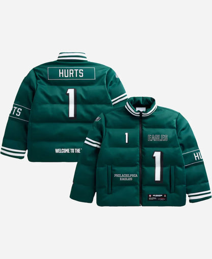 Jalen Hurts Eagles Off Season Puffer Jacket