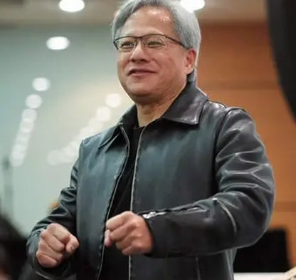 Jensen Huang Leather Jacket