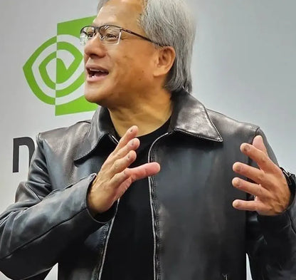 Jensen Huang Leather Jacket