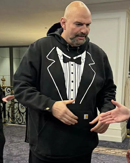 Halloween Jacket - John Fetterman Tuxedo Hoodie Black