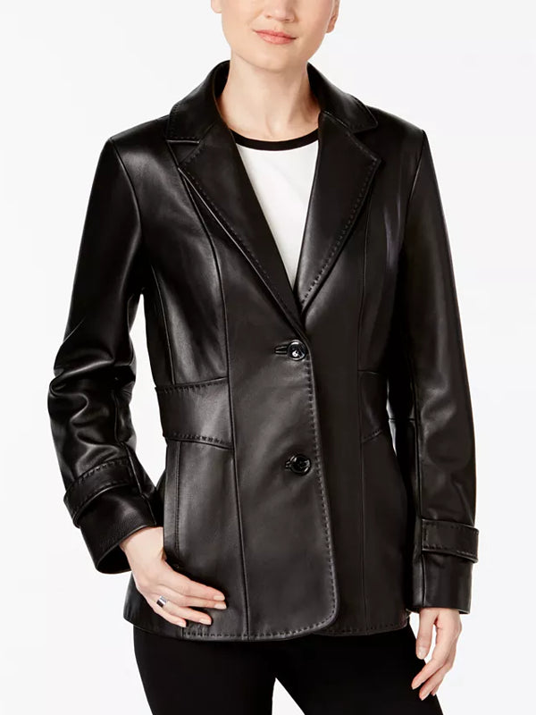 Jones-New-York-Womens-Black-Leather-Jacket