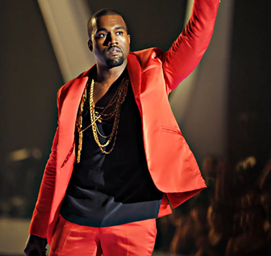 Kanye Red Suit