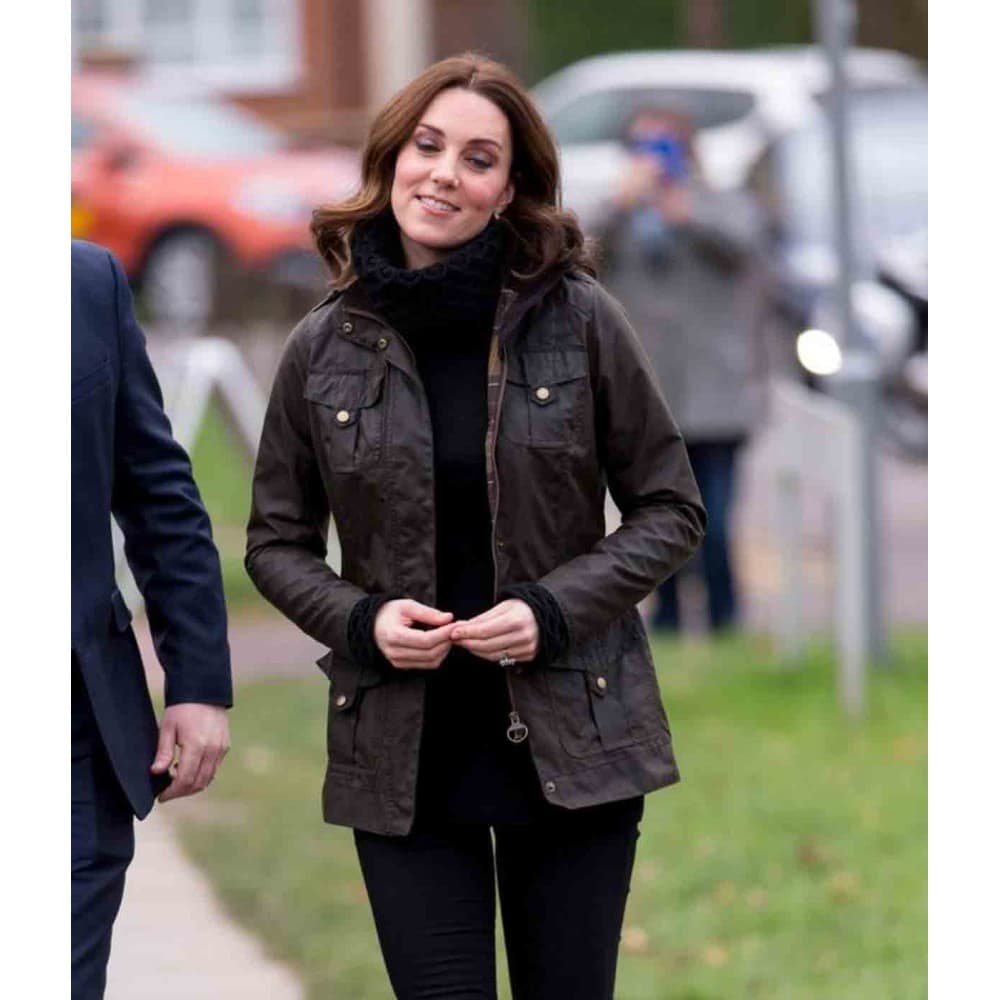 Halloween Jacket - Kate Middleton Casual Brown Leather Jacket 