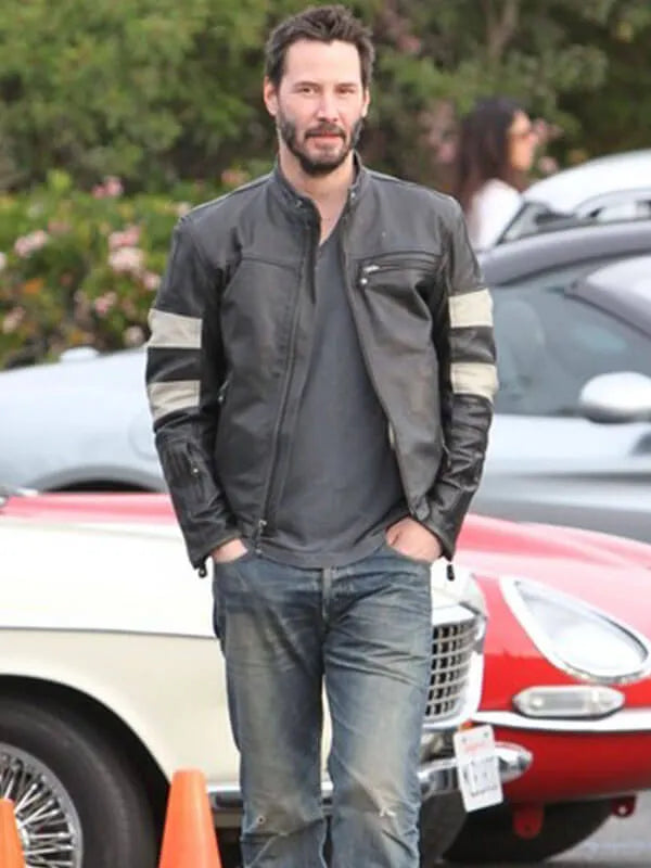 KRGT-1 Motorcycle Keanu Reeves Black Leather Jacket