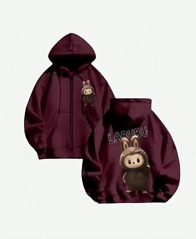 Labubu The Monster Zip-Up Hoodie