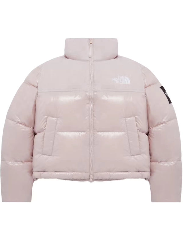 Light Pink North Face Puffer Jacket Zip