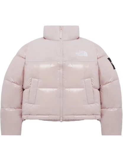 Light Pink North Face Puffer Jacket Zip