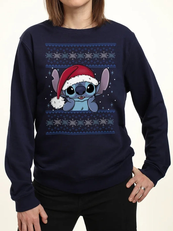 Lilo And Stitch Christmas Sweater Navy