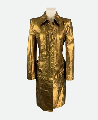 Lily Emily In Paris S03 Golden Coat