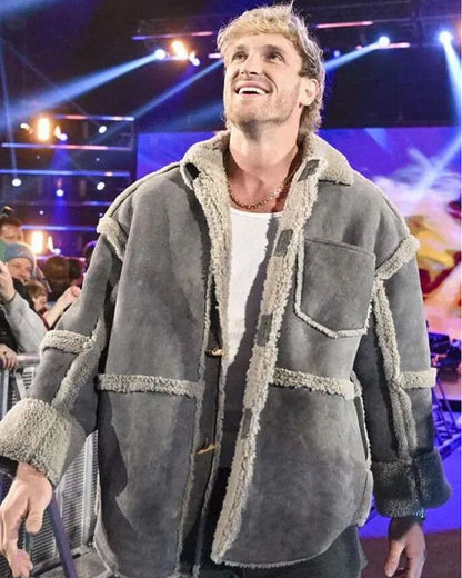 Logan-Paul-Grey-Shearling-Jacket