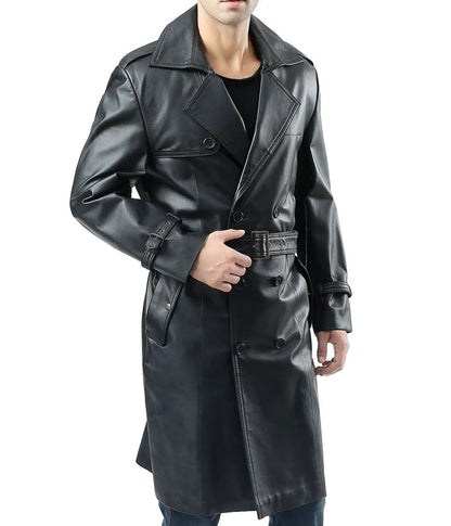 Long-Black-Leather-Trench-Coat-Men