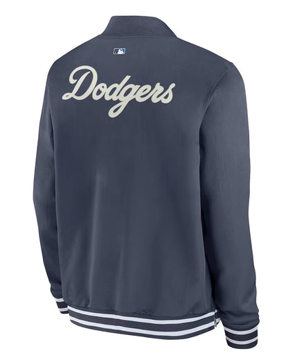 Los Angeles Dodgers ジャケット ネイビー Los Angeles Dodgers Navy Bomber Jacket – Zing Apparel