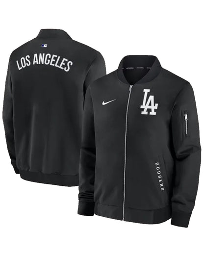 Los-Angeles-Dodgers-Black-Dugout-Bomber-Jacket