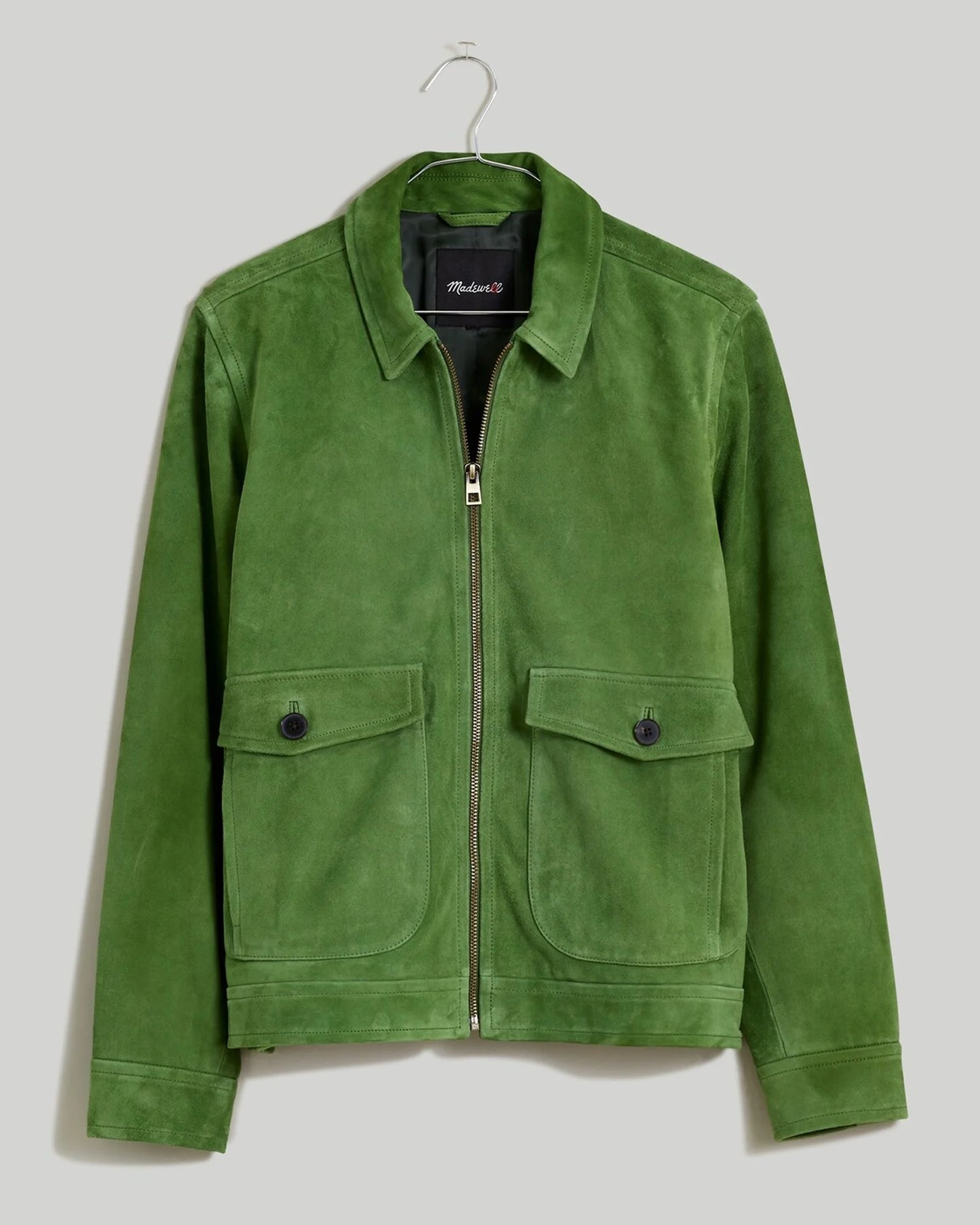 Madewell-Suede-Leather-Jacket-Green