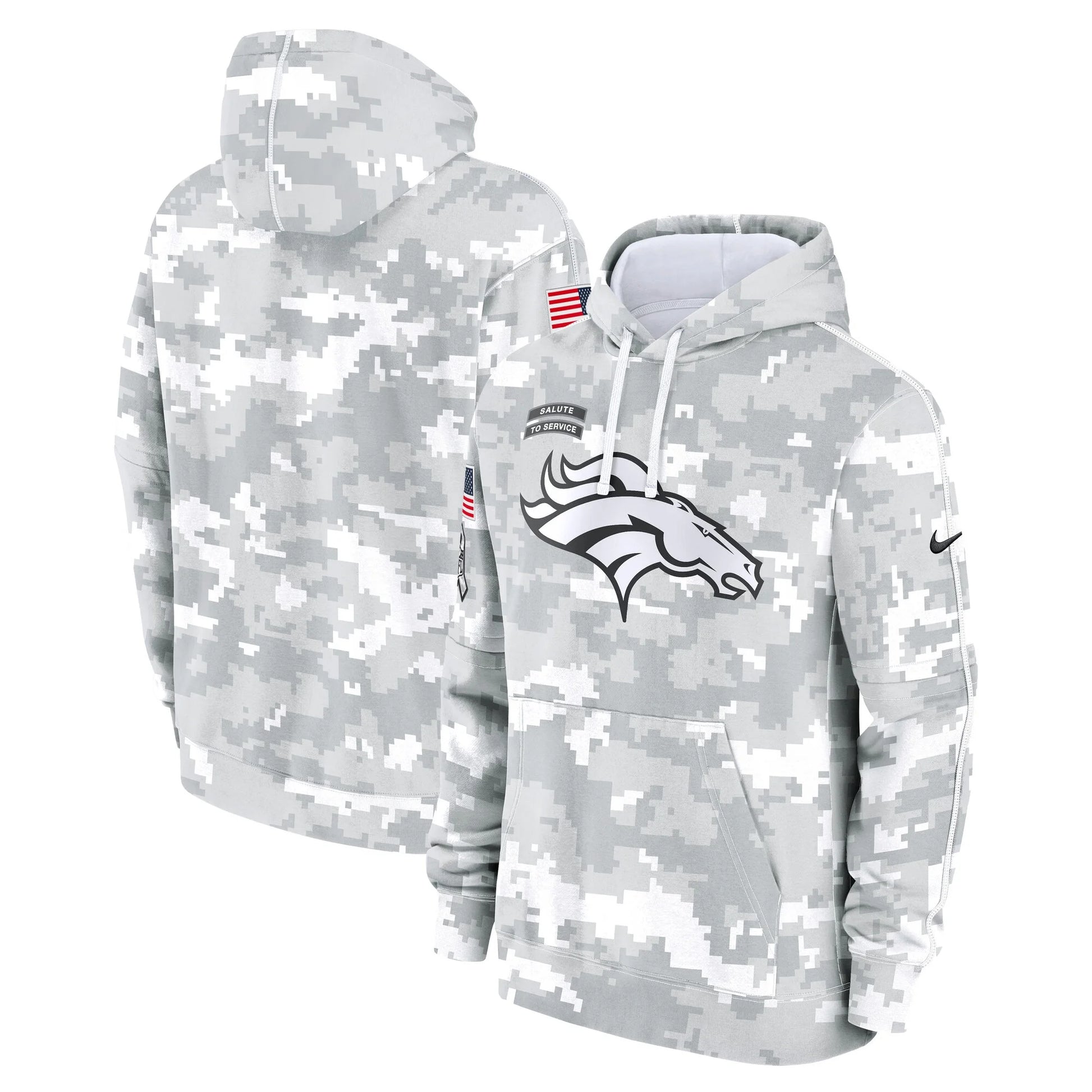 Denver Broncos Arctic Camo Salute to Service Hoodie