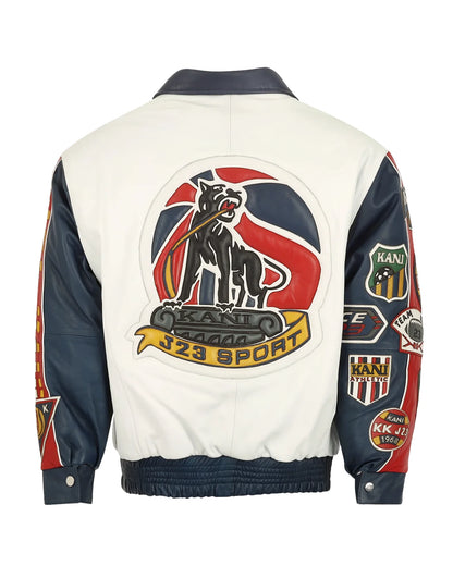 Mens Leather Bomber Jacket With Patches – Zing Apparel