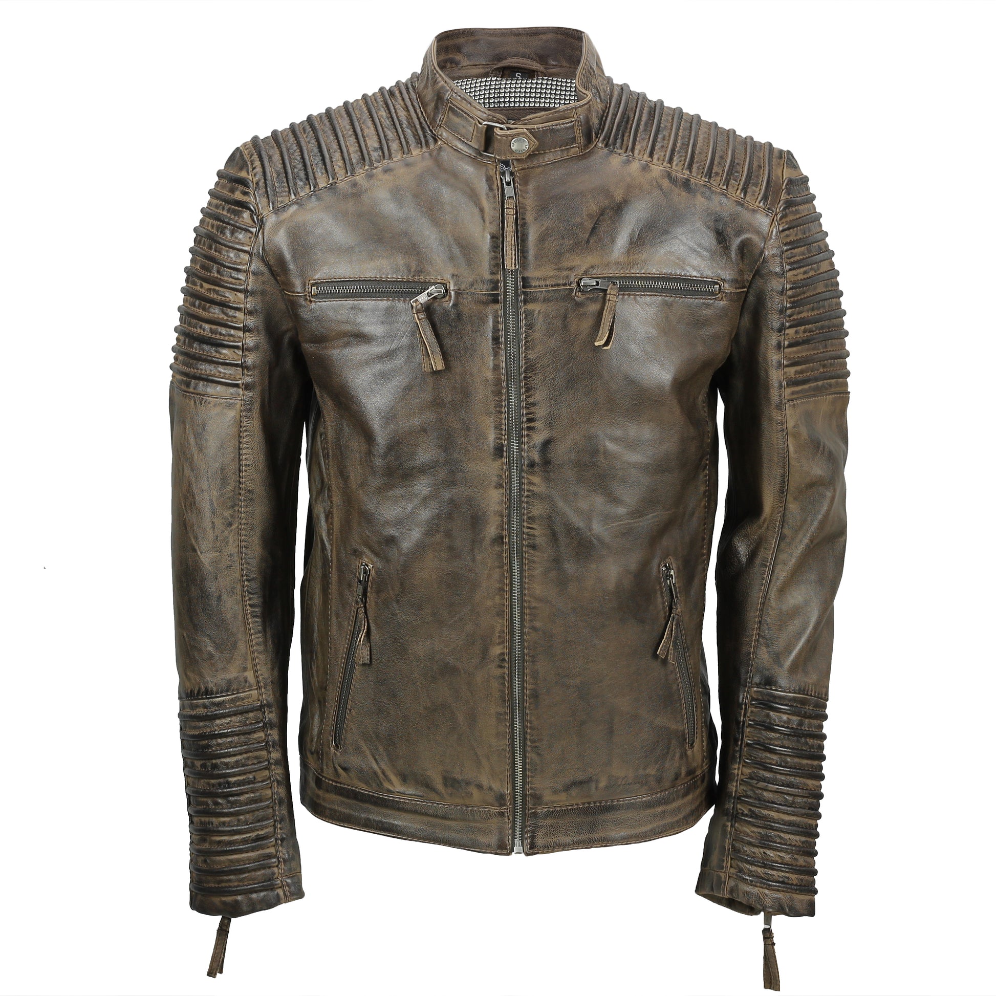 Mens Fraser Racer Biker Leather Jacket Buy