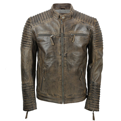 Mens Fraser Racer Biker Leather Jacket Buy