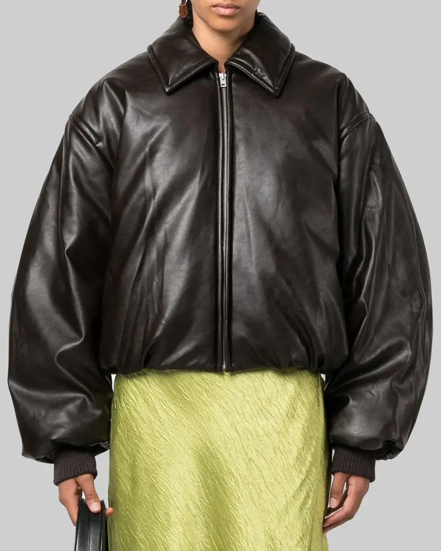 Molly-Mae-Hague-Brown-Leather-Jacket