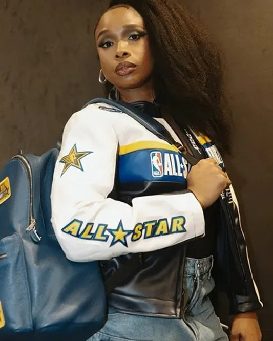 NBA All Star Game 2024 Jennifer Hudson Leather Jacket