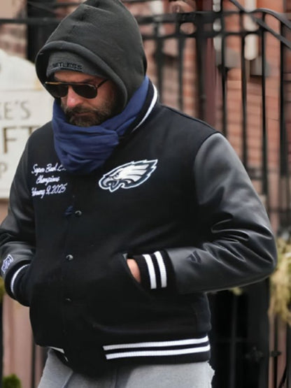 NYC-2025-Bradley-Cooper-Black-Eagles-Varsity-Jacket