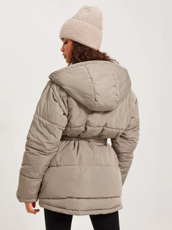 Nelly Puffer Jacket Beige Back