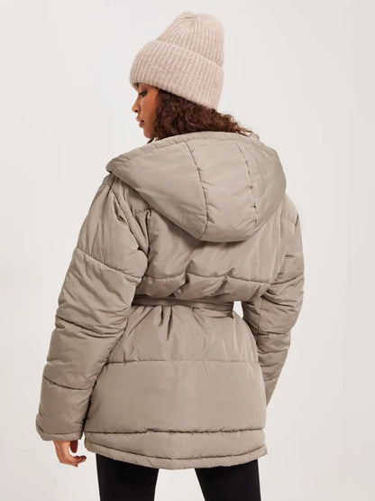 Nelly Puffer Jacket Beige Back