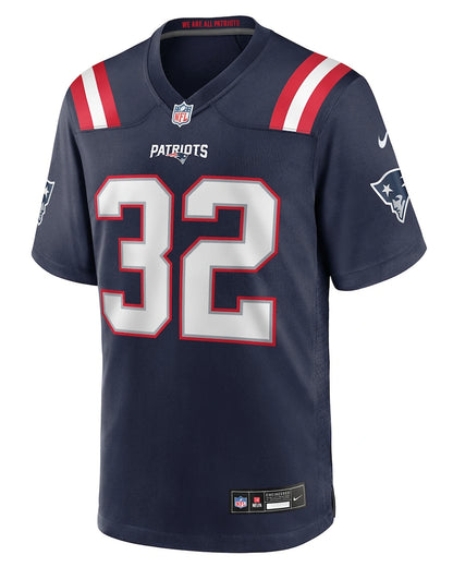 New-England-Patriots-TreVeyon-Henderson-Nike-Navy-2025-NFL-Game-Jersey